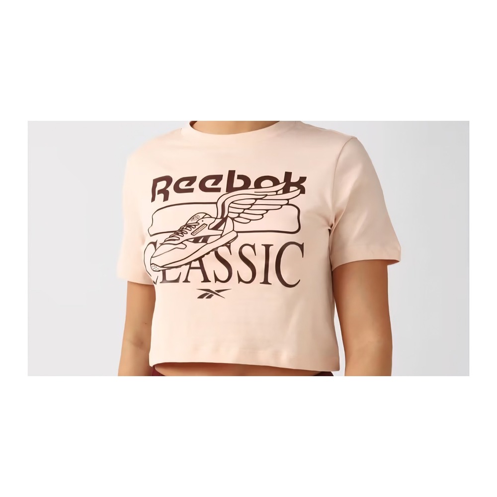 Reebok Womens Sport Printed‎ Tee Size Plus 2XL Color Light Pink